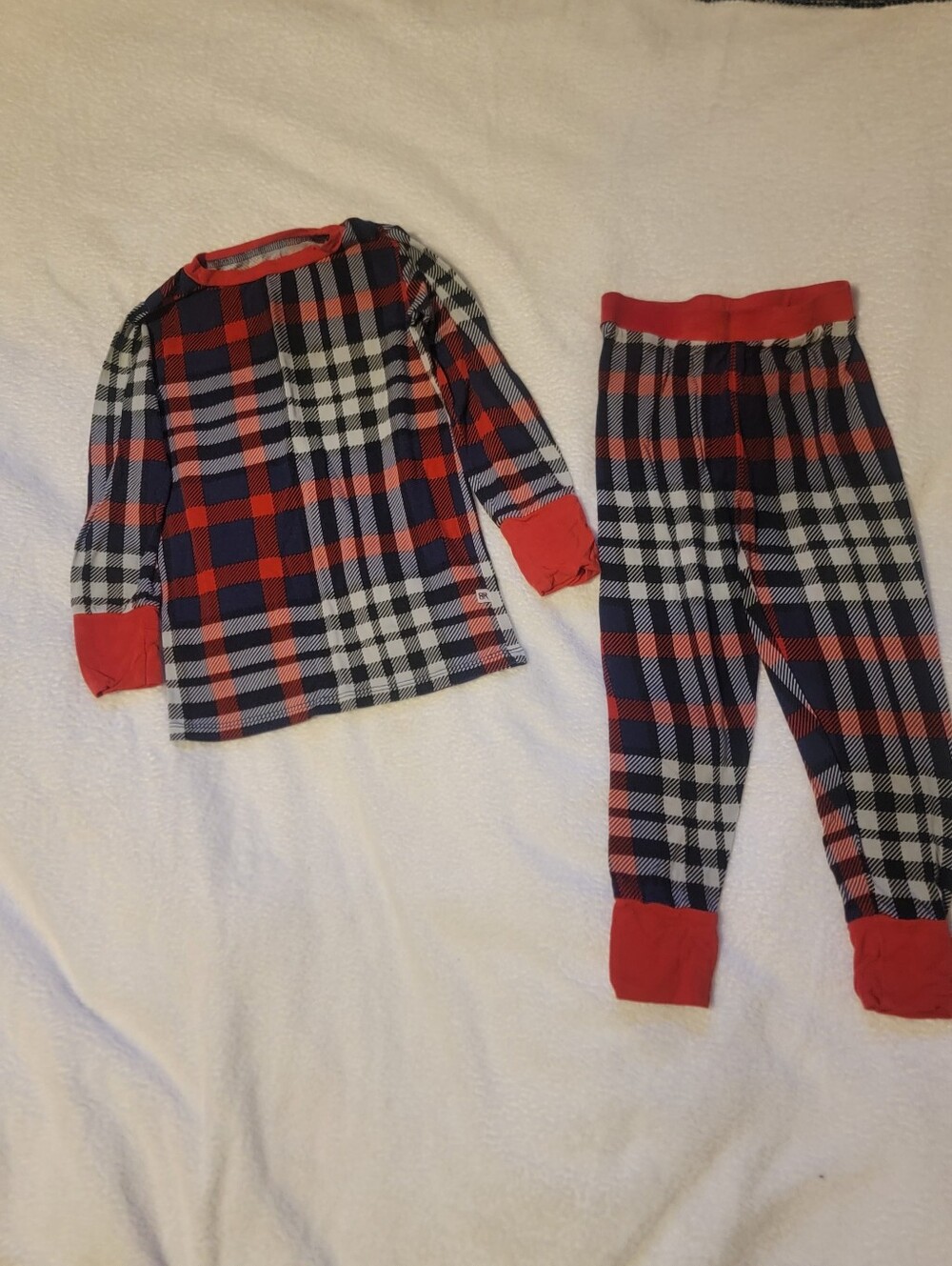Bums & Roses Plaid "Checkmate" Print Bamboo 2 Piece Pajama Set